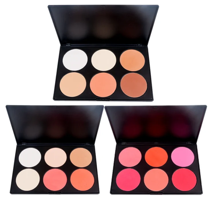 

Wholesale Custom Face Makeup Matte Blush 6 Colors Cosmetics Private Label Blusher Palette
