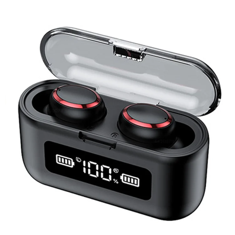 

2021 New Trending Amazon hot selling plating color 2 in 1 earphone F9 tws with power bank