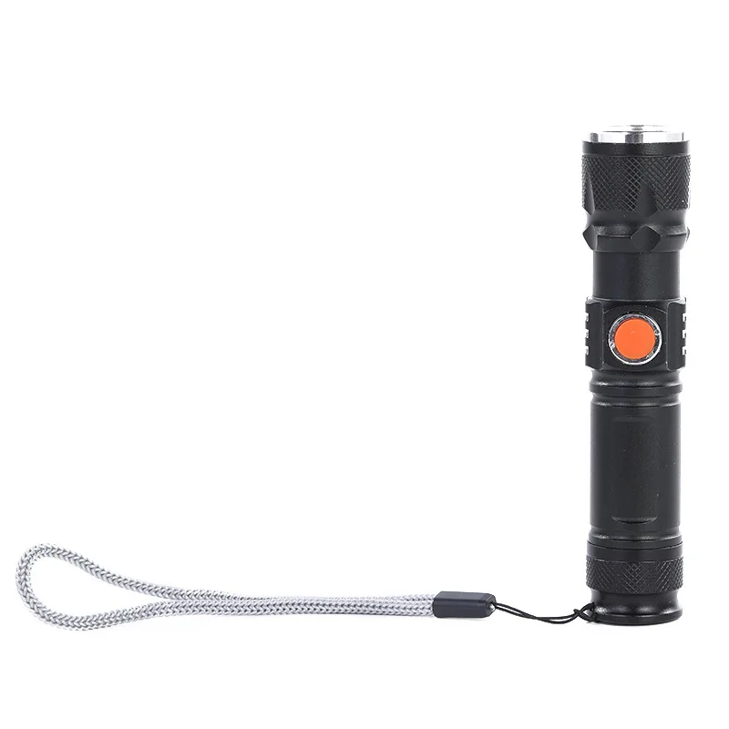 

Aluminum Bright USB Rechargeable Bike Torch Light Powerful luces para bicicletas Front Light for bike bicycle, Black