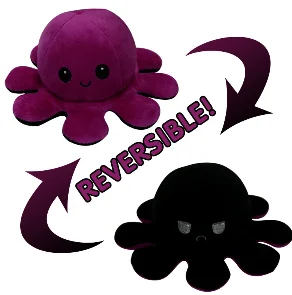 double sided octopus soft toy