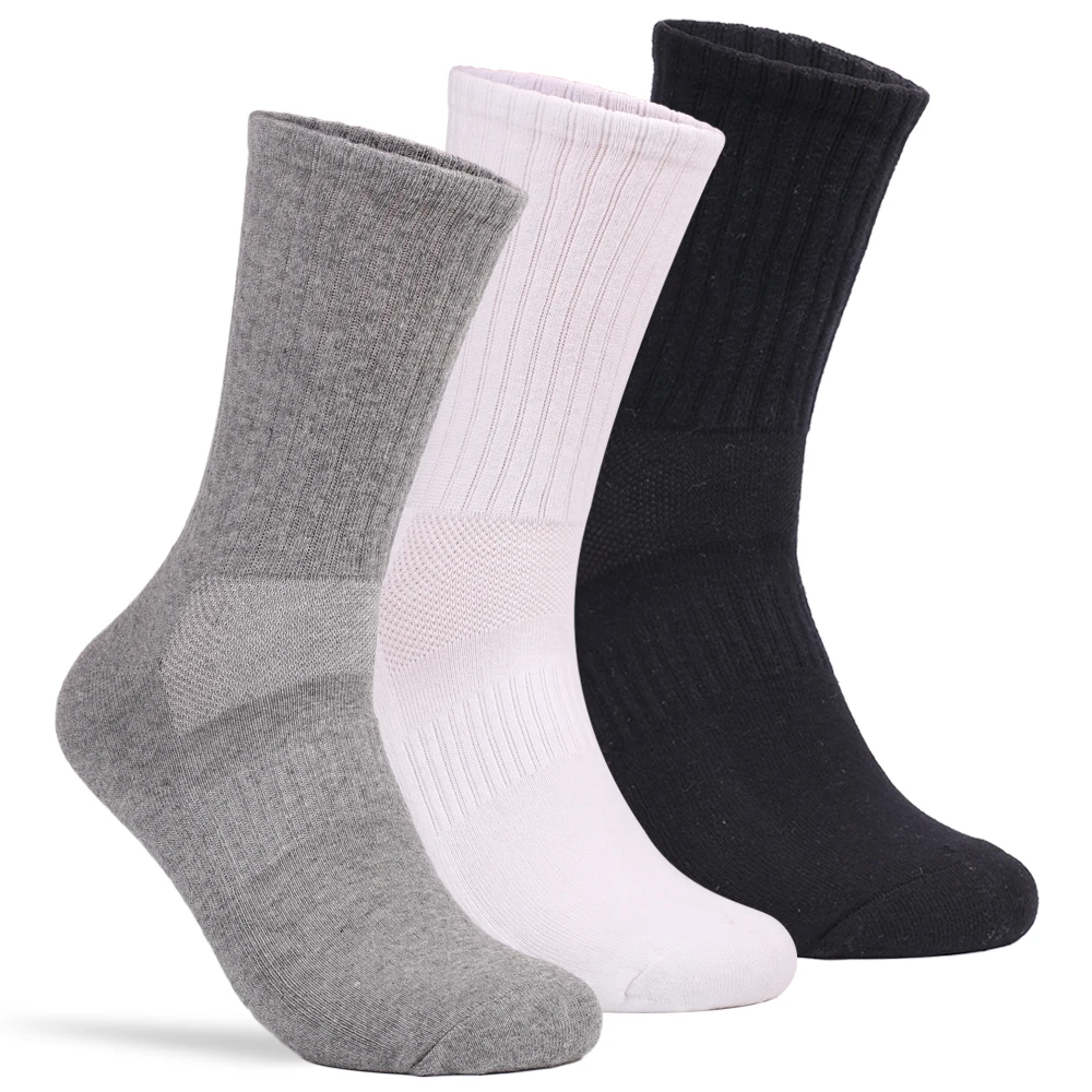 

Wholesale stripe and Elastic waist sock Deodorant cotton custom LOGO Men's socks terry cushion gift for men athletic sport Socks