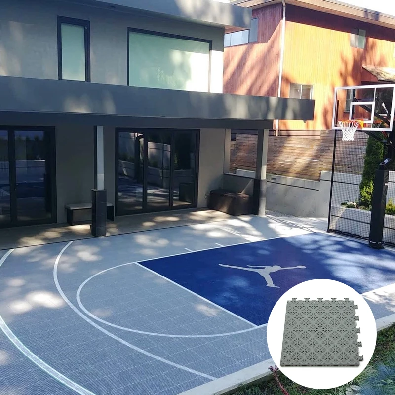 

Outdoor sports flooring for modular basketball court