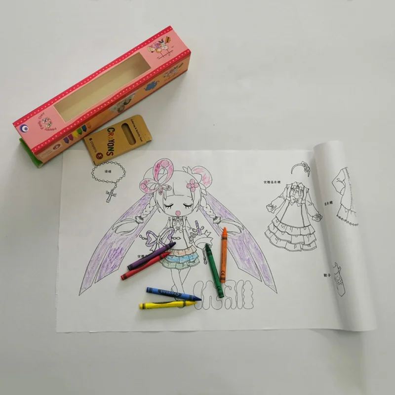 
Popular Customized watercolor cartoon drawing poster coloring self-adhesive cartoon drawing poster coloring paper 