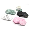 Leather PU Cup Mats Heat-resistant Table Coffee Drink Coasters For Cup
