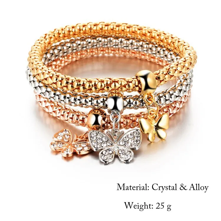 

High Quality Wholesale Butterfly Love Mom Custom Couple Charm Bracelet