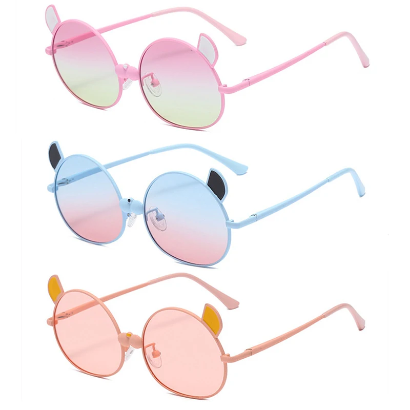 

WIIPU 2021 Fashion New Bear Children's Sunglasses Polarized Anti-ultraviolet Glasses Baby Cute Personality Sunglasses