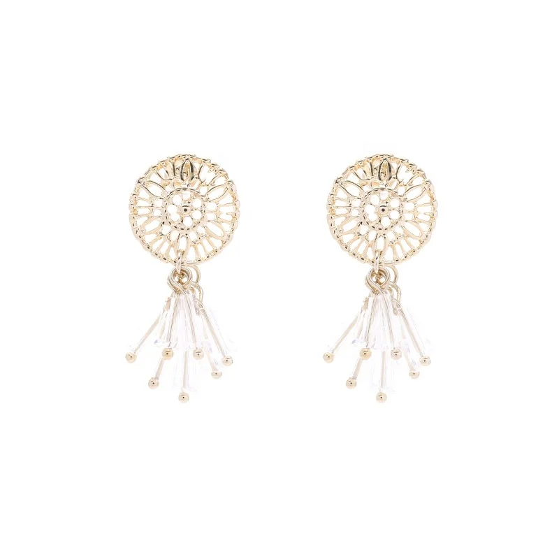 

New Girl Ethnic Style Feather Dream Catcher Earrings Bohemian Style Drop Earrings for Women Fashion Jewelry Accessories