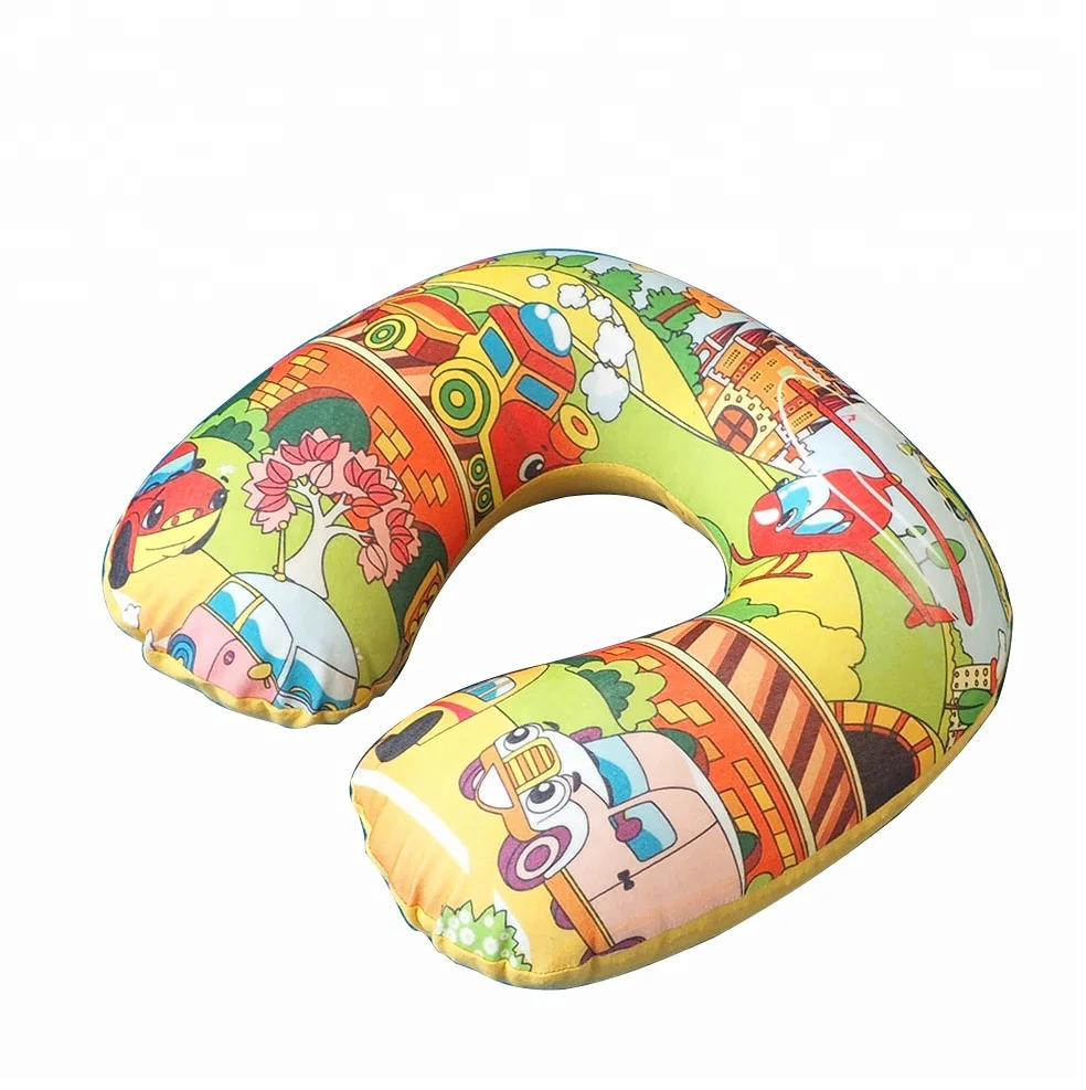 
U shape inflatable neck pillow with printing factory 