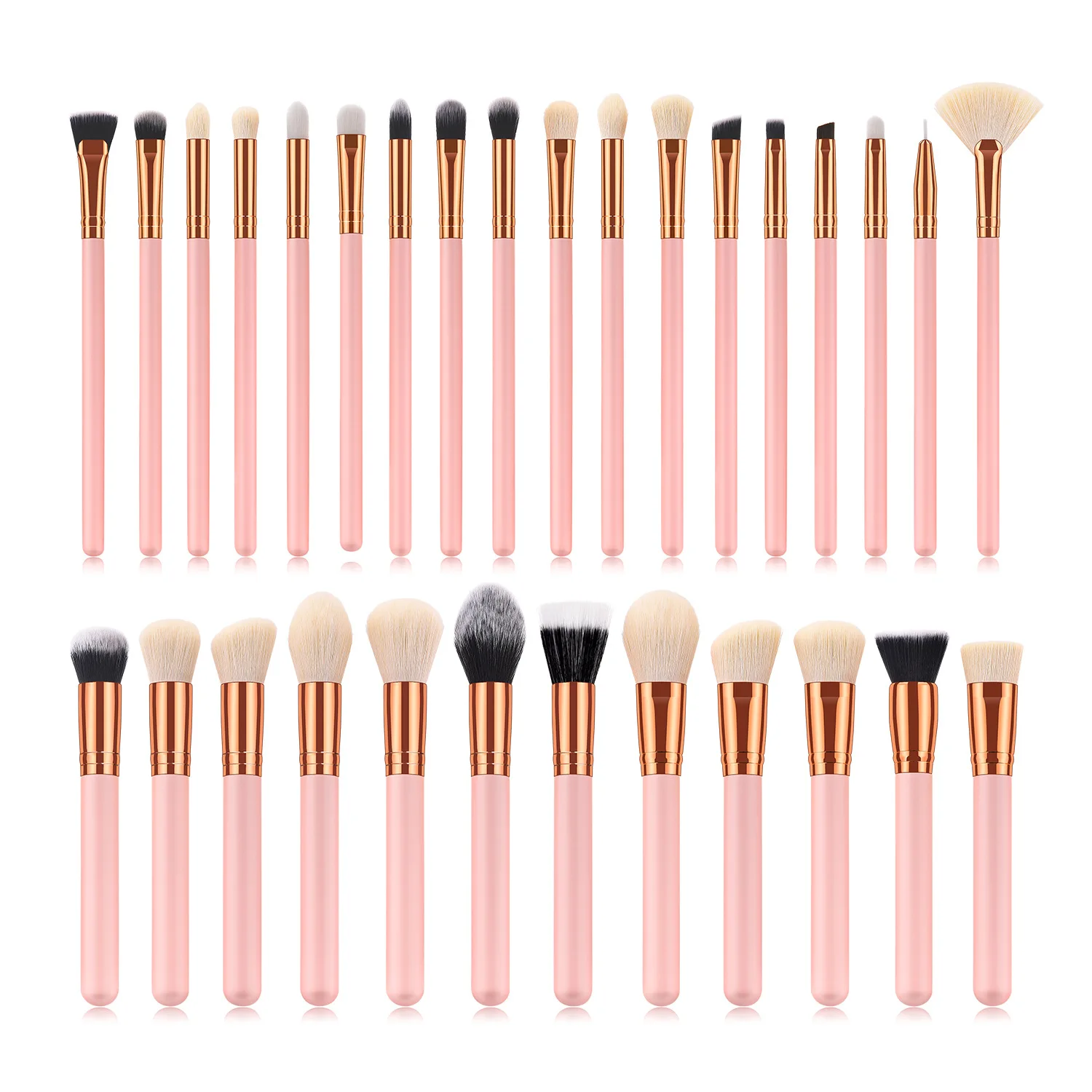 

30piece pink Makeup Brush Set with Cup Holder/ natural hair makeup brush set