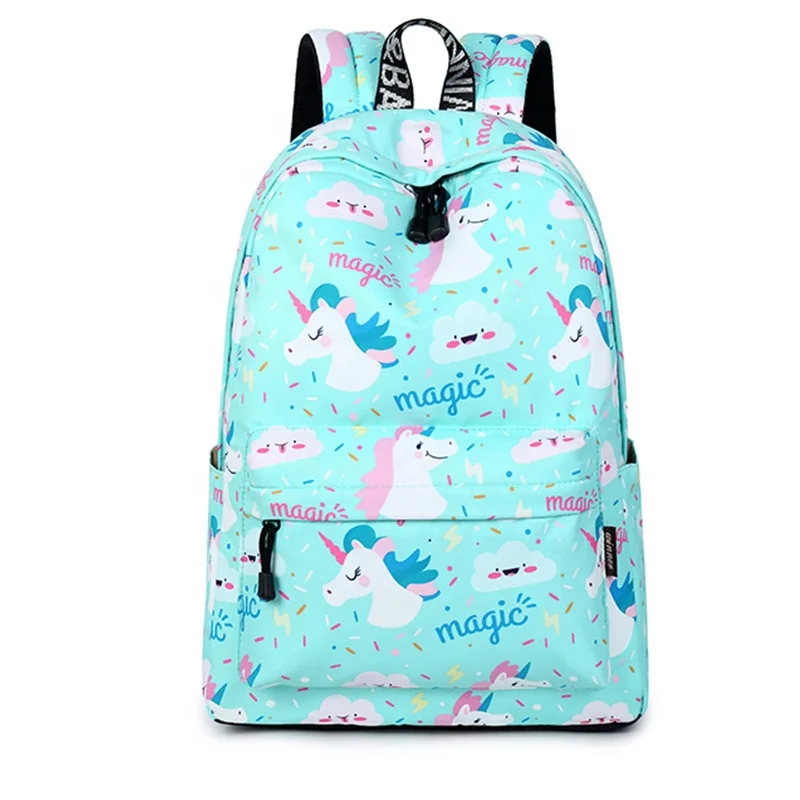 

Unicorn Printing Backpack Women Waterproof kawaii Blue Book Bags Laptop Bagpack School Bag for Teenage Girls Mochila