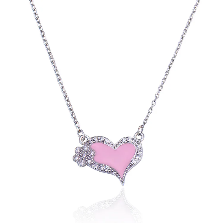 

Women jewellery zircon stone necklaces women jewelry gold heart necklace