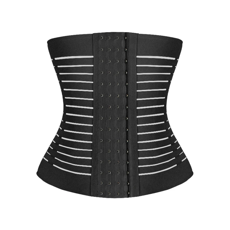 

Wholesale Body Shaper 3 Rows Hook Women Corset Body Shaper Shorts Double Compression Waist Trainer Slimmer Belt, Black/skin