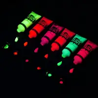 

6 Colors NEON Glow in Dark UV Body Art Paint 16ml Face Paint Fluorescent Halloween Makeup Christmas Party Cosmetic