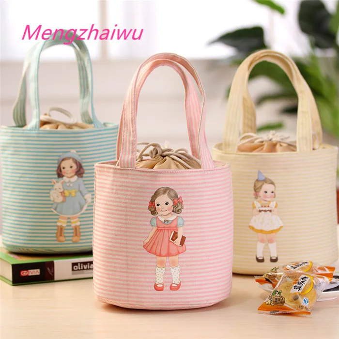 

Sweden best selling daily used items products cartoon girls design students cooler lunch bag office food delivery bag insulated