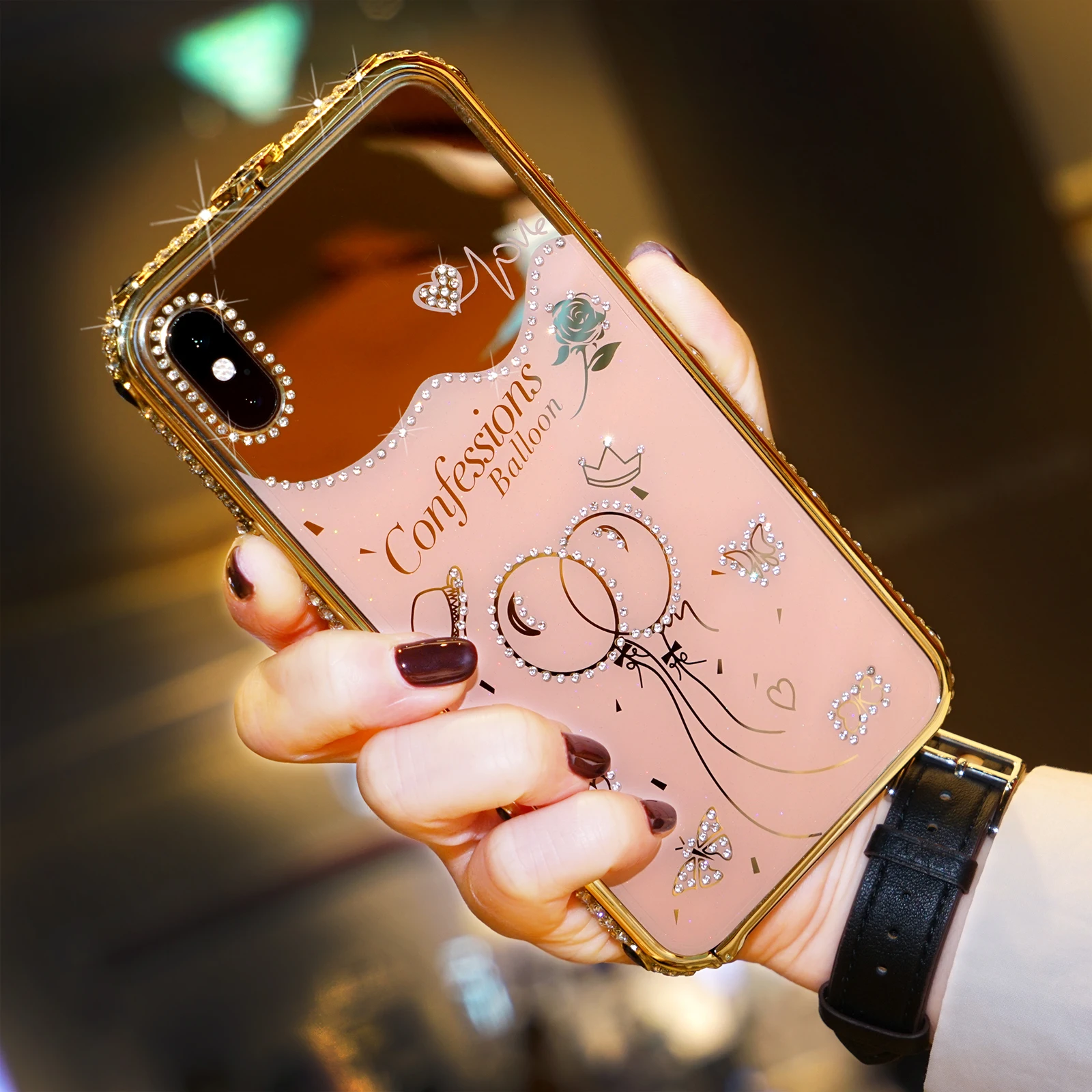 

Luxury Glitter Diamond Bumper Case For iPhone 11 7plus 8plus x xr xs max, 4 color