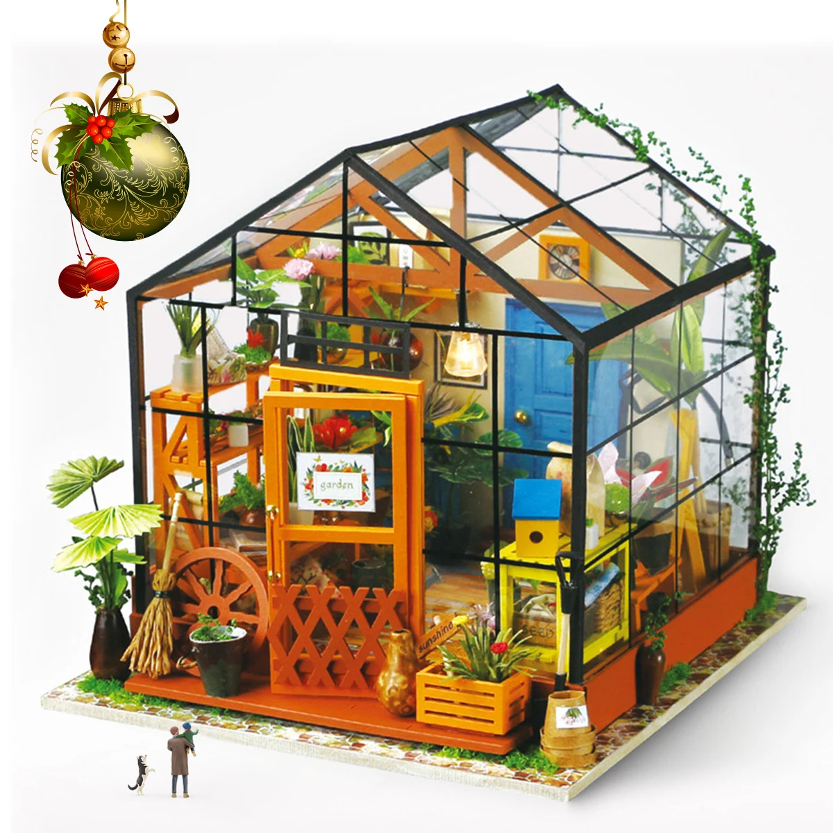 

Robotime Rolife Manufacturer Christmas Toys 3D Wooden Puzzle Kit DG104 DIY Wooden Miniature House