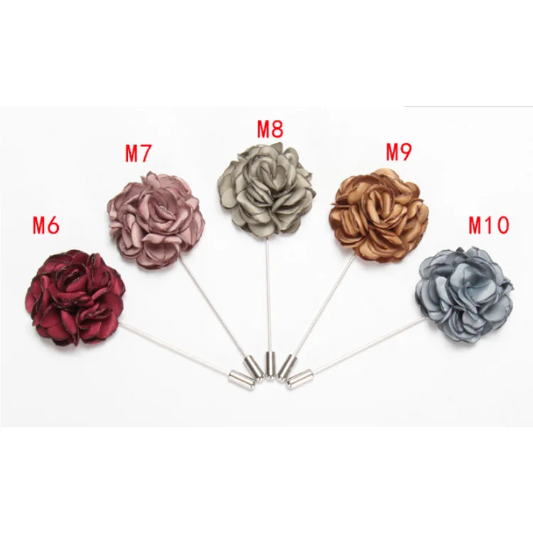 Wholesale high quality flower brooch men fashion design pins for suit details