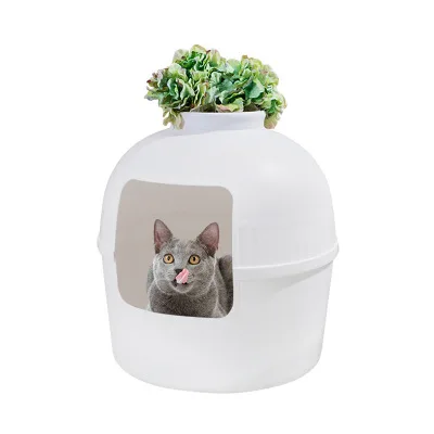 

Pet supplies pet Stuff Hidden Cat Litter Box, White