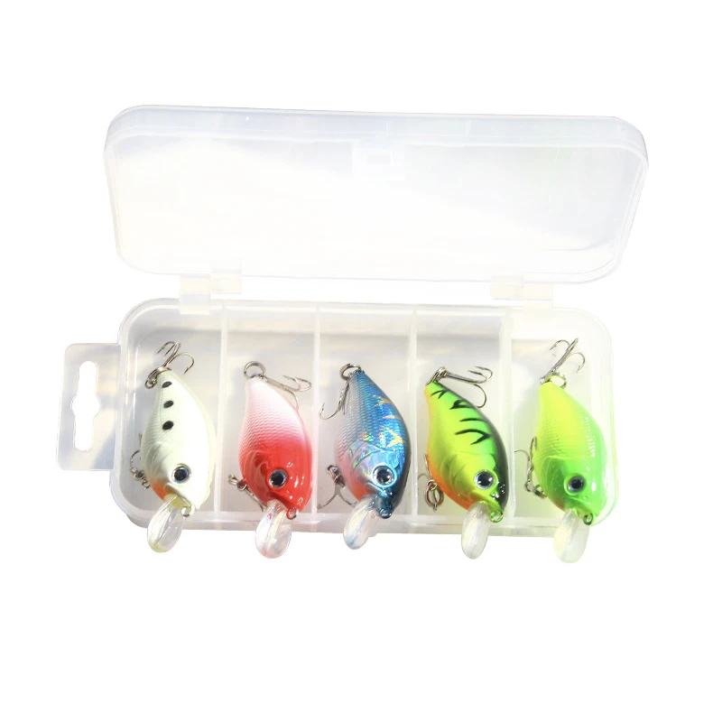 

Amazon Top Seller 2021 5pcs Fishing Lure Set Fake Bait Wholesale Artificial Crankbait Fishing Lure Box Set, 5 colors