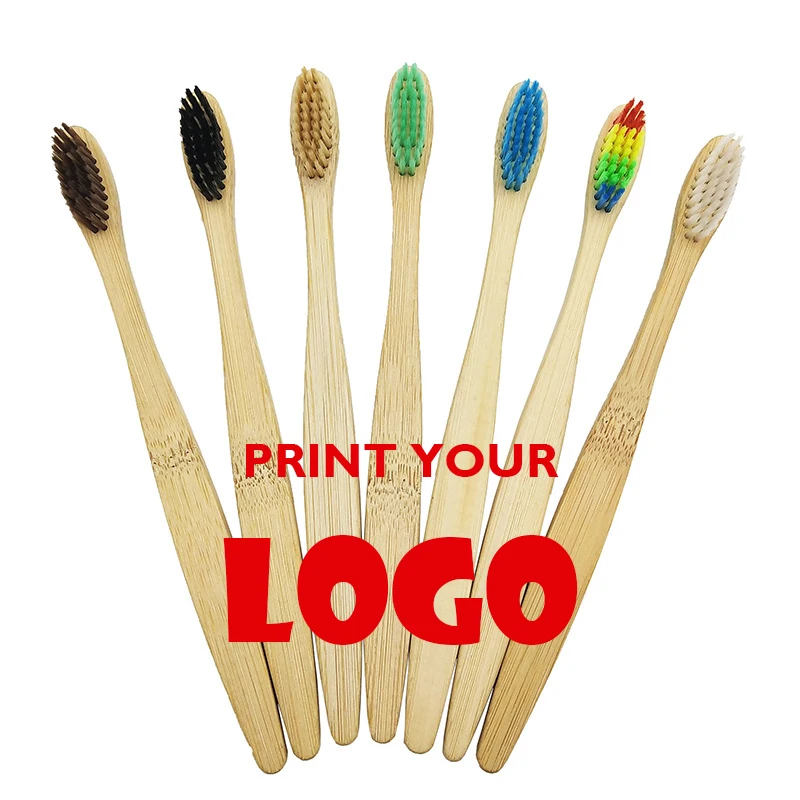 
2020 Factory Price Eco-friendly Biodegradable Bamboo Toothbrush Customized Logo 