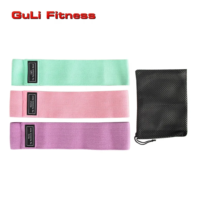 

Guli Fitness Fitness Gym Yoga Exercise Booty Resistance Band Latex Fabric Non Slip Peach Adjustable Custom Logo Booty Bands For Legs And Butt, Purple,pink,green or customized