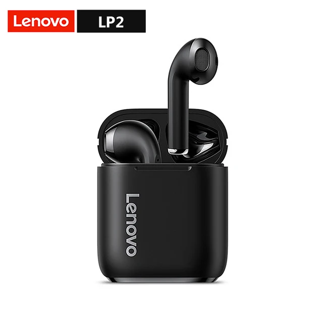 

Original New Lenovo LP2 TWS Wireless Earphones Bluetoot 5.0 Dual Stereo Bass Touch LP1 40 IPX5 Life Waterproof Earbuds with Mic