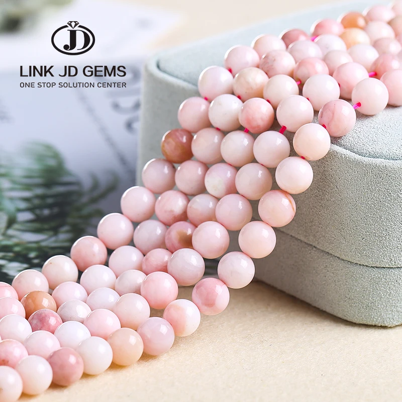 

High Quality 6/8/10mm Pick Size 3A 5A Pink Stone Natural Pink Opal Beads for DIY Hand Made Accessory Ornaments Jewelry Making