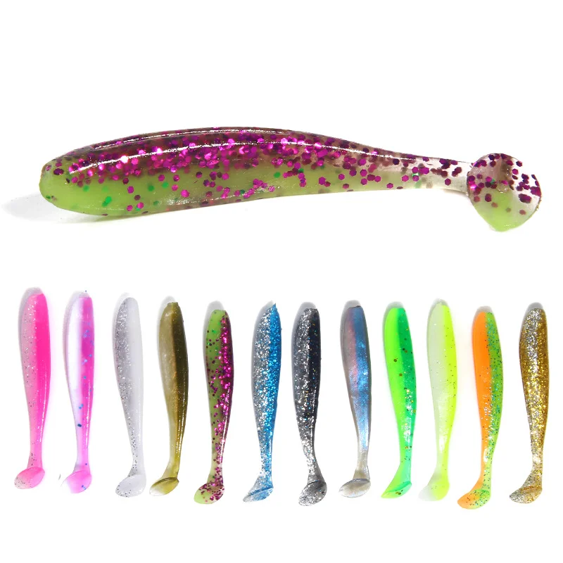 

2021 Amazon Best Sales Fake Bait Two-Color T tail 1.8g 6.5cm Soft Plastic Lure Accessories, 2 colors