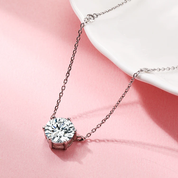 

Classic Minimalist Tiny CZ Necklace Zircon Chain Necklace 925 Sterling Silver Tiny Pendant Necklace