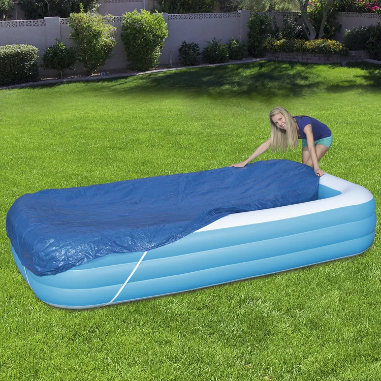 

Swimming Pool Accessories Thickened Dust-Proof Cloth Square Inflatable Swimming Pool Cover Cloth, Blue