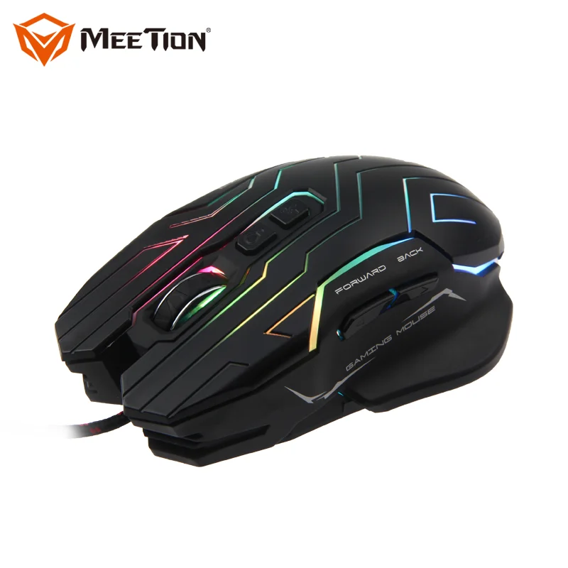 

MeeTion GM22 Logo High Quality Ultra Light Luminous Cable Mouse Electronic Lightweight Gaming Mouse