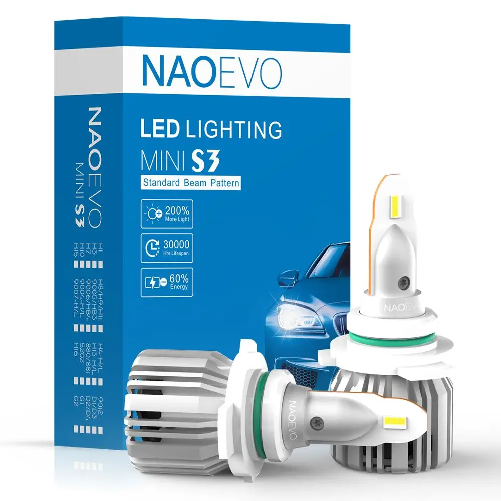 NAOEVO S3 h4 led headlight head lamp beamtech h4 9003 led headlight led bi h4 24v