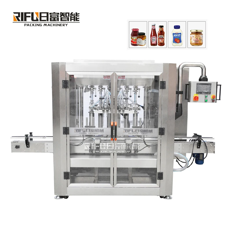 

Seasoning sauce filling machine mushroom beef sauce hot sauce liquid can line equipment automatic filling machine for factory