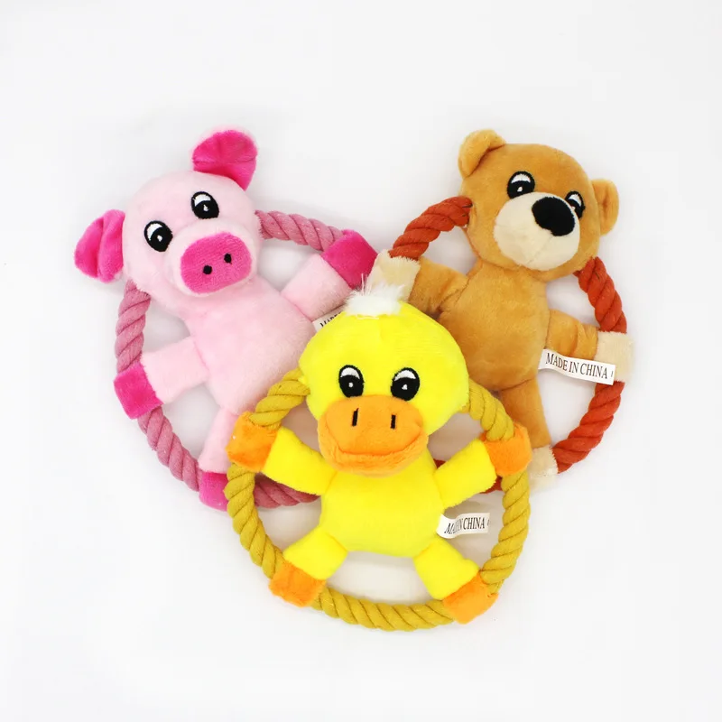 

Toys For Cats Dogtoy For Large Dog Cartoon Puppy Chew Squeaker Training Durable Quack Sound Throw Indestructible Dog Toy XK0146, 3colors:brown,yellow,pink