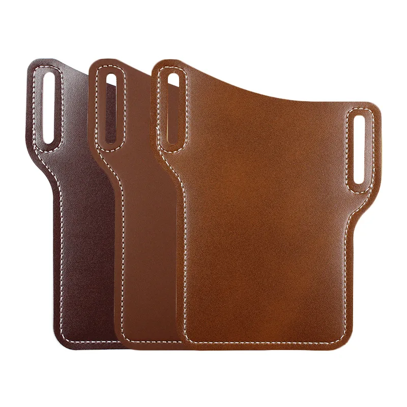 

Popular waterproof phone storage bag PU phone pouch covers for phones, Dark brown/light brown