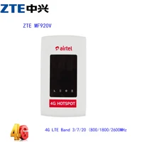 

Unlocked ZTE MF920V 4G Wireless Router 150mbs Mifi Mobile Hotspot Pocket 4G Modem Carfi with SIM card slot support 10 users