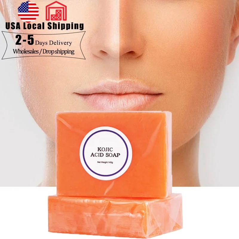 

Wholesale Dark Black Skin Lightening Private Label Face Body Bath Whitening Brighten Natural Organic Handmade Kojic Acid Soap, Orange