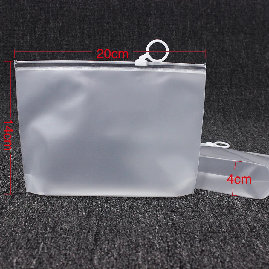 

Custom Recycled Black Matte Frosted Waterproof Mylar Pvc Packaging Bags Zipper Bag With Circle Head Clothes, Cmyk