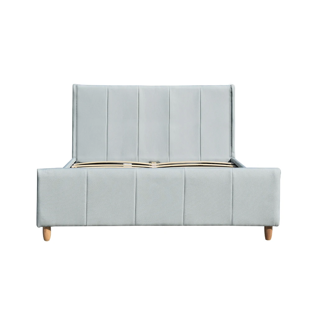 
Wholesale Linen Fabric Double Size Platform Modern Upholstered Bed for Bedroom Furniture  (62272143141)