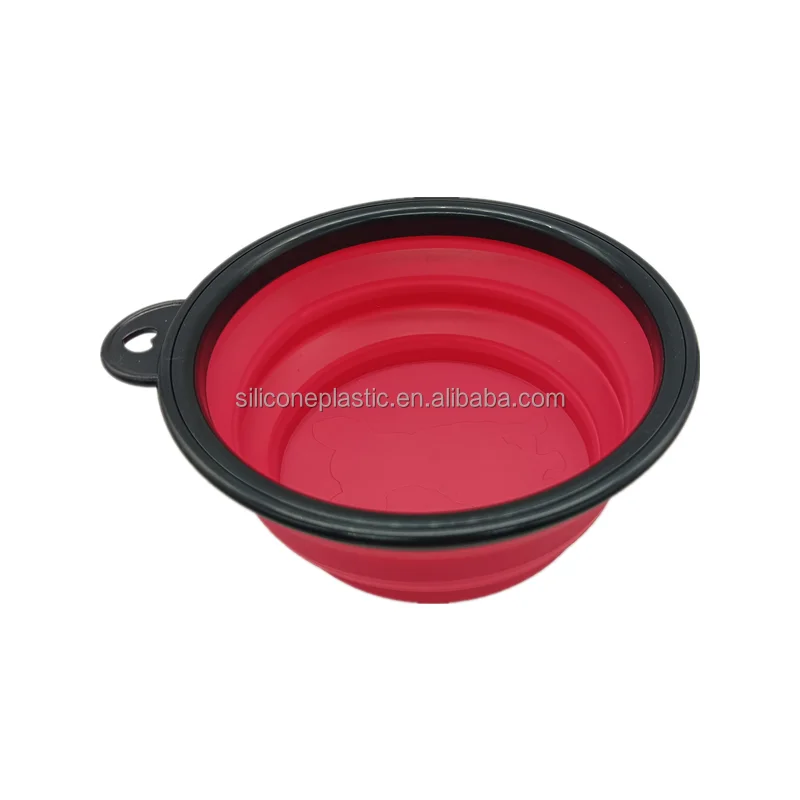 

New products hot sale silicone plastic collapsible dog bowls wholesale, Customized color