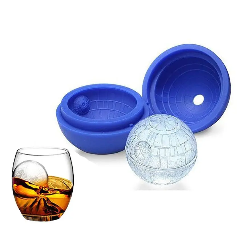 

Food Grade Quick-freezer 3inch Sphere Shaped Silicone Ice Bal Mold For Party Kitchen Whiskey Cocktail DIY Ice Cream Mold, Dark blue