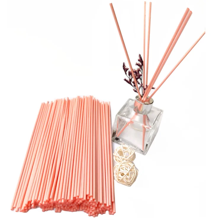 

2.5mm 3mm 4mm 5mm 6mm Baby Pink Fiber Diffuser Sticks Polyester Reed Sticks Colorful Perfume Fiber Sticks