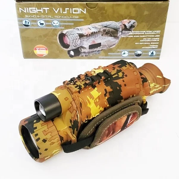 

Rifle Monocular Scope IR Night Vision with Camera and Video Long View Distance and Picatiny Mount, Camouflage color