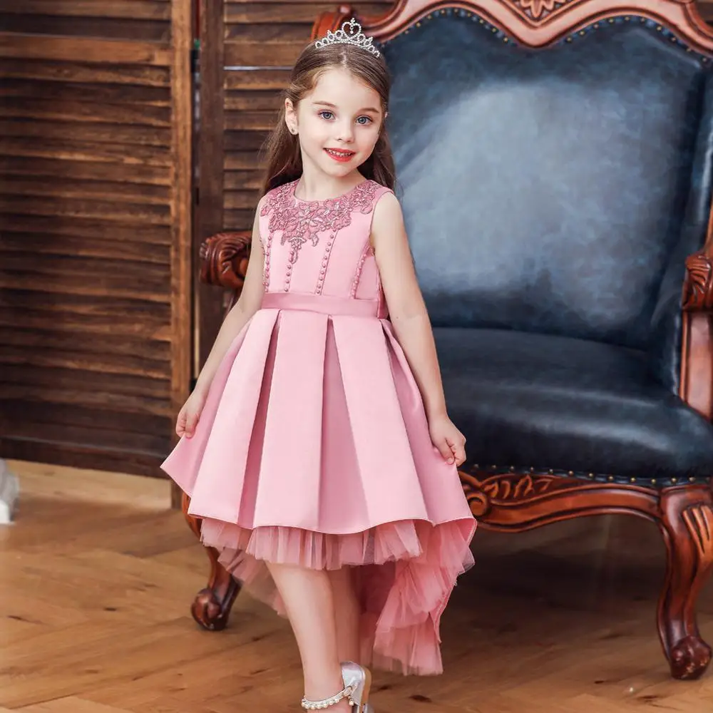 

Princess dress skirt trailing skirt girl catwalk flower sweetgirl piano performance Dress clothing, Pink