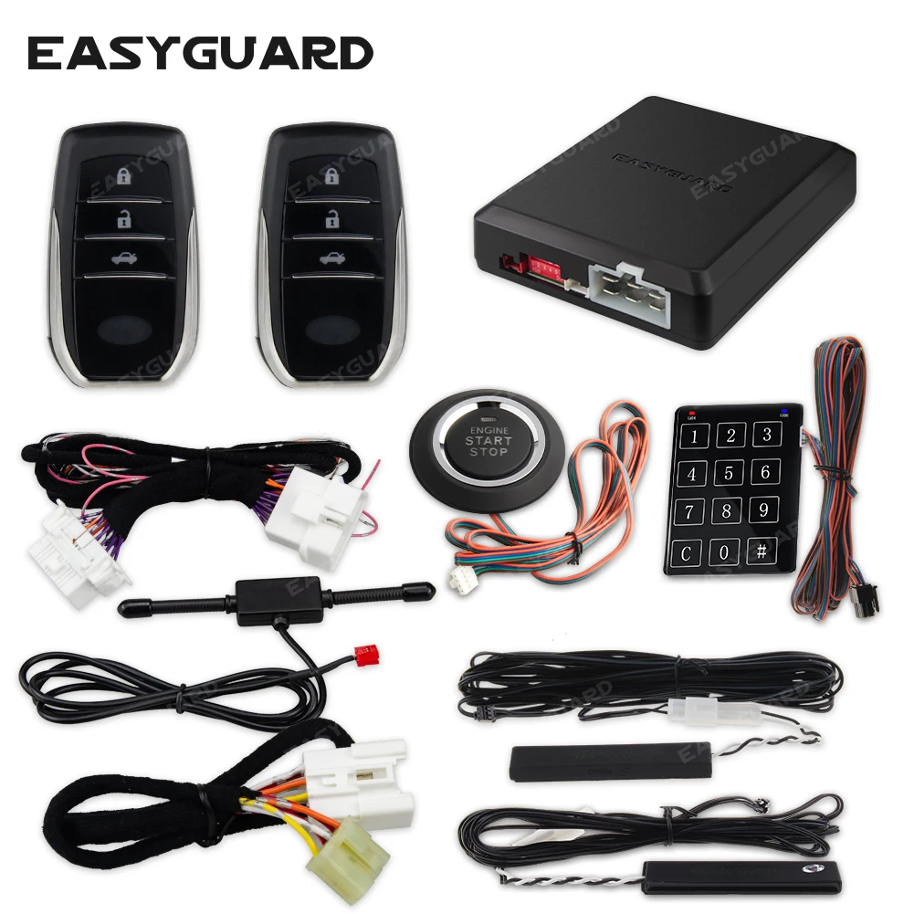 

Easyguard CANBUS fit for toyota hilux 2016-2019 plug and play pke keyless entry push start button remote engine start