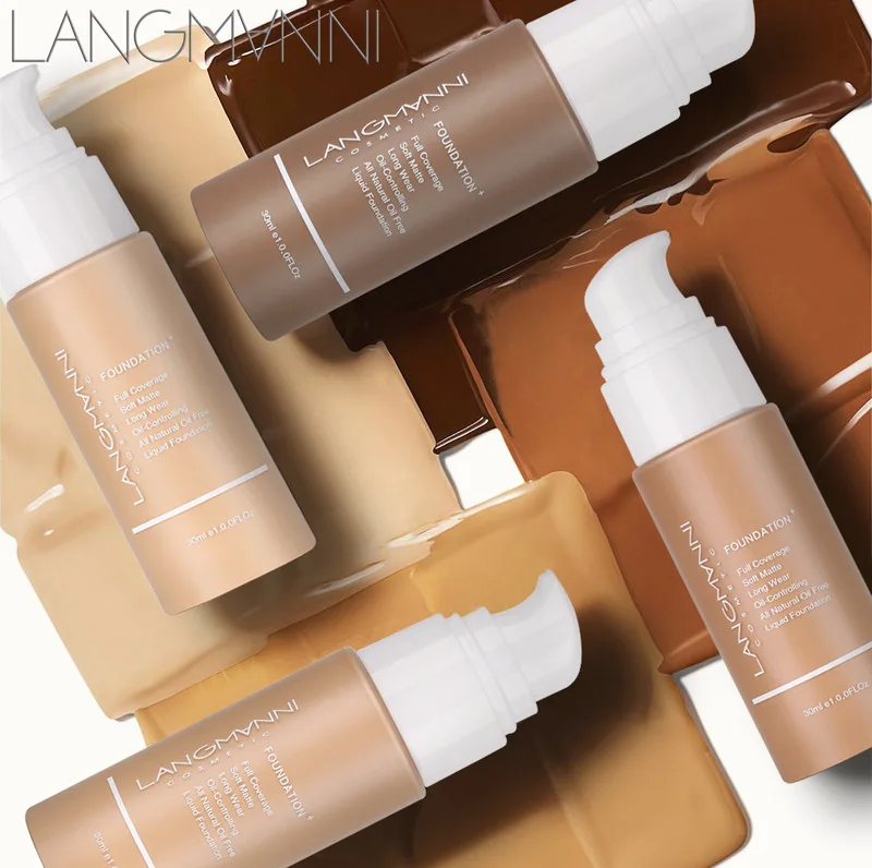 

Langmanni Makeup Liquid Foundation Matte Oil Control Concealer Foundation