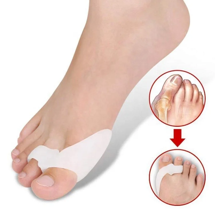 

2021 Best Selling Pain Relief Silicone Bunion Foot Care Guard Orthodontics Corrector Straightener, White skin