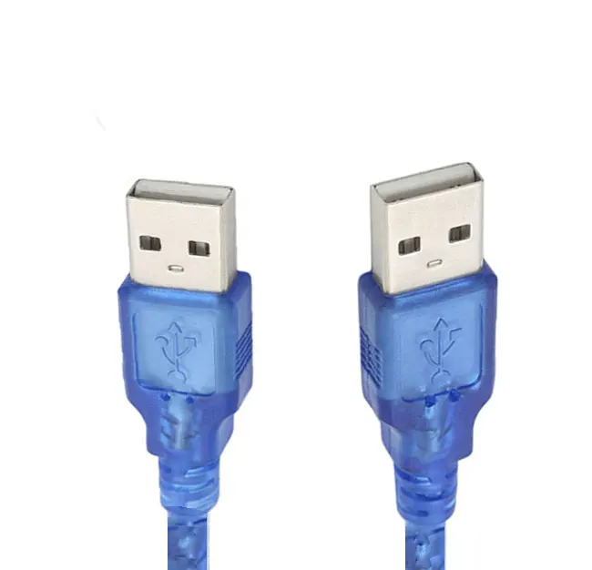 

USB male to male transparent blue data line USB Cable USB 20 high speed copy Line for PC