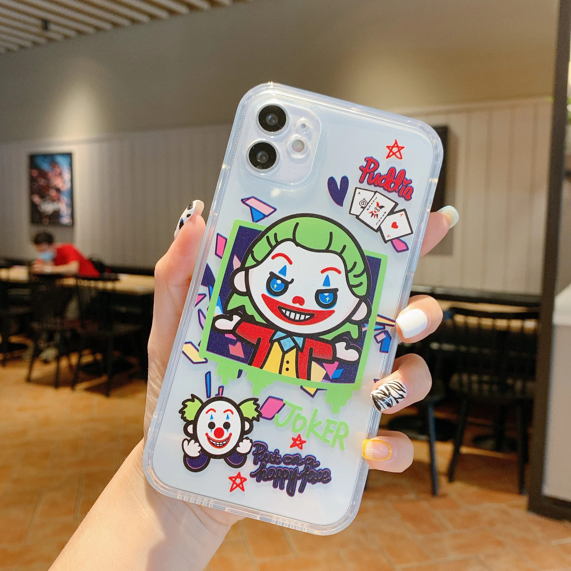 

Dropshipping Agent Luxury Brand Funny Expression Clear Transparent Cell Mobile Phone Case For Iphone11 11pro 11promax 12 12pro, Multi-color
