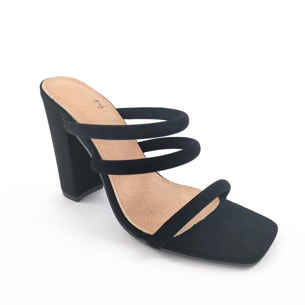 

daily use women sandals simple ribbon chunky heels slippers women's sandals high heels, Customized color